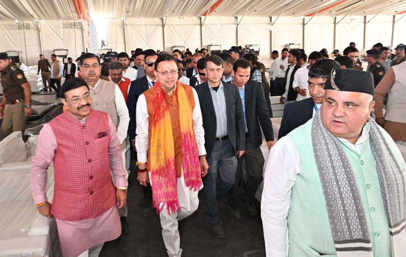 मुख्यमंत्री ने स्थलीय निरीक्षण कर सभी व्यवस्थाओं को समय से पूर्ण करने के निर्देश दिए।