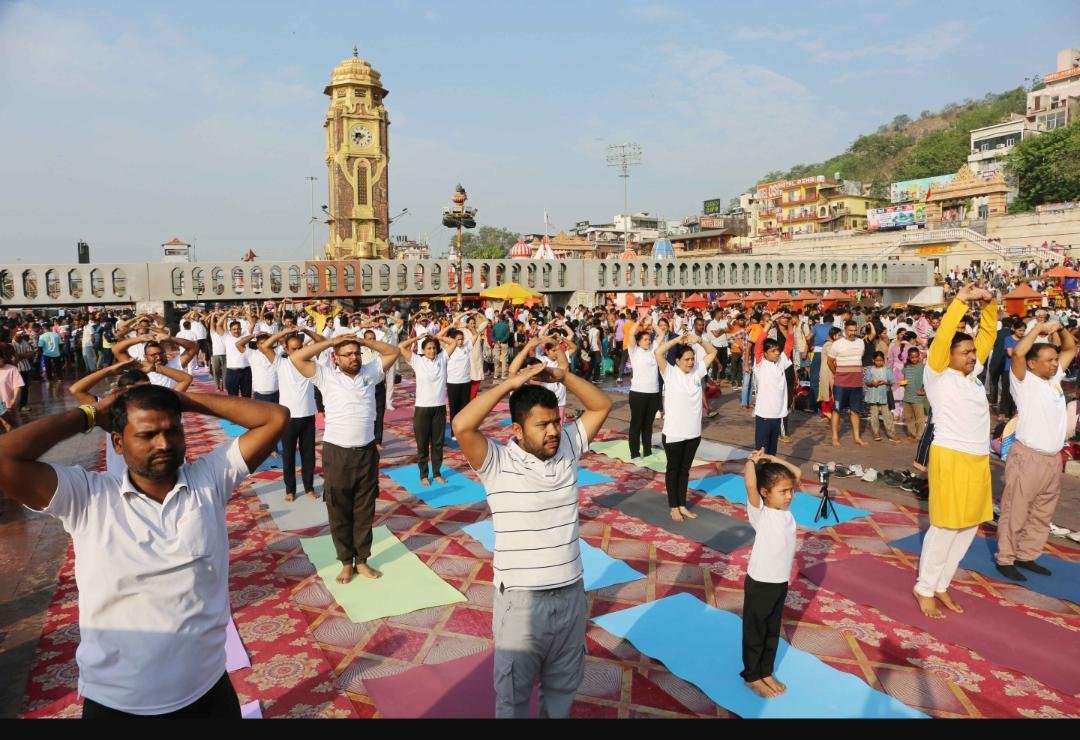 जिला गंगा संरक्षण समिति एवं जिला होम्योपैथिक विभाग हरिद्वार के संयुक्त तत्वावधान मे अंतर्राष्ट्रीय योग दिवस